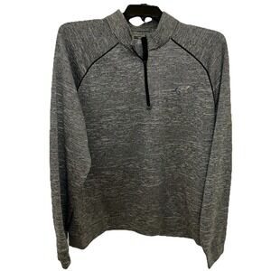 Greg Norman Men's 1/4 Zip Microfleece Pullover Gray Heather Fabric Size XL EUC